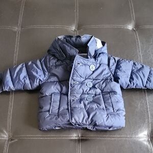 GAP Toddler Navy Hooded Puffer Jacket